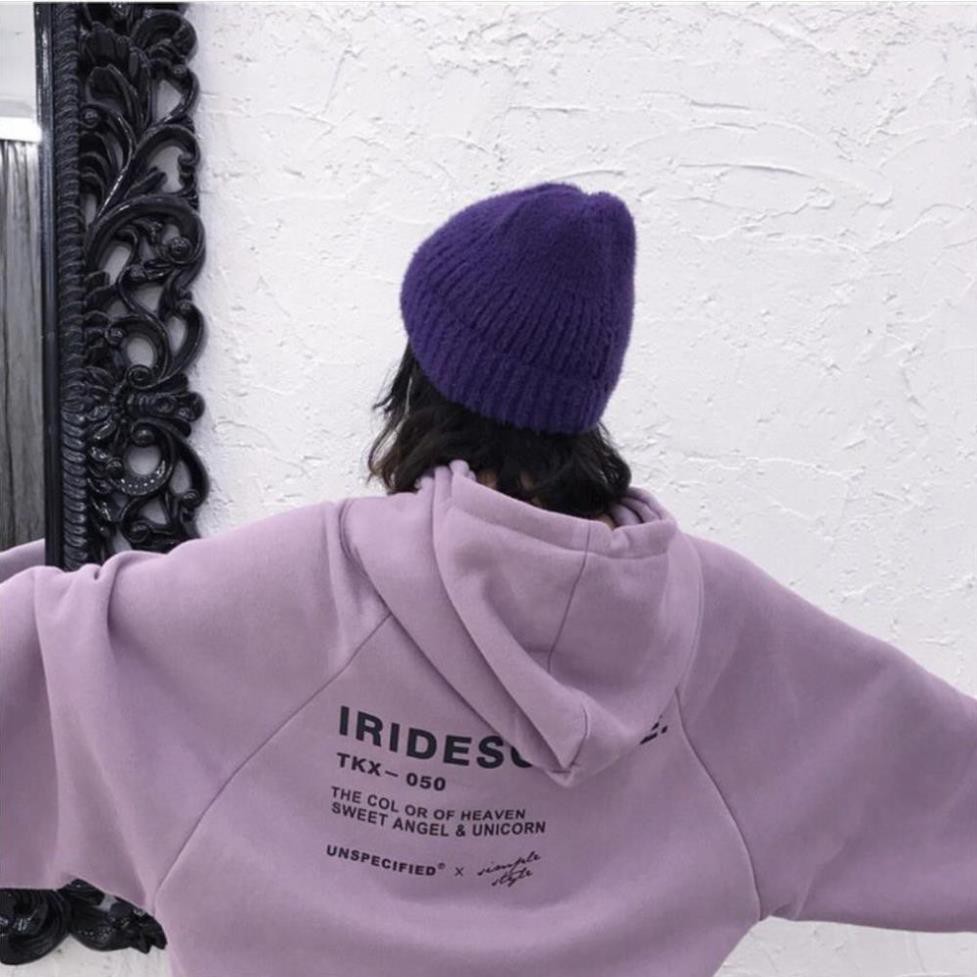 Áo Hoodie SIMPLE STYLE Unisex Vải Mỏng (Dây Trắng)