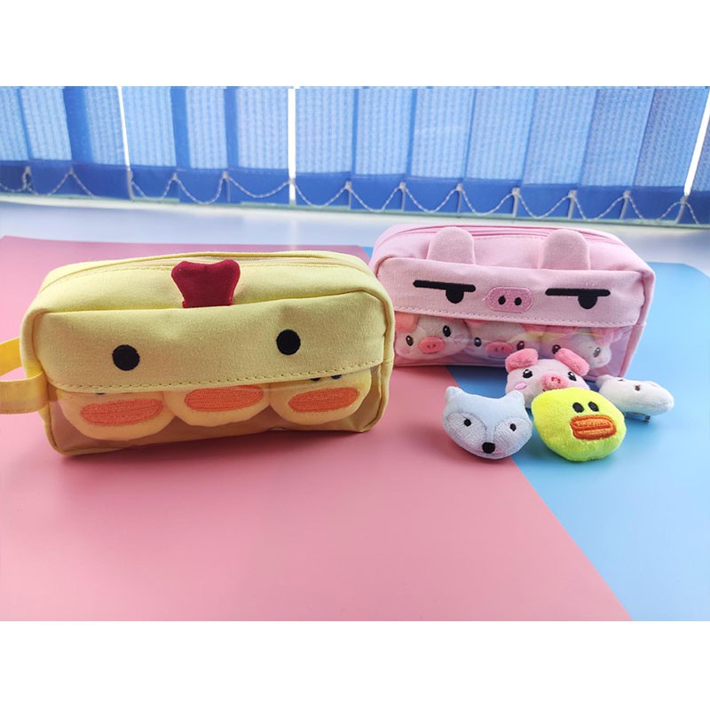 Túi đựng bút đa năng sức chứa lớn hình thú hoạt hình xinh xắn cho nữ