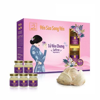 [Siêu Sale] Song Yến - Tổ Yến Chưng Saffron Nhụy Hoa Nghệ Tây 15% (5 lọ/ hộp)