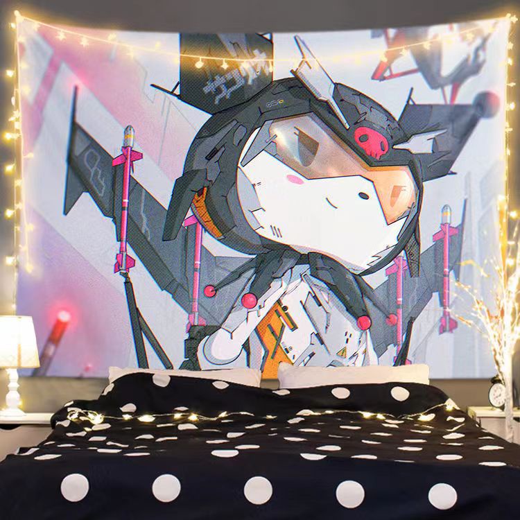 Thảm Vải Treo Tường Trang Trí Hình Kuromi Cinnamon Dog Dễ Thương