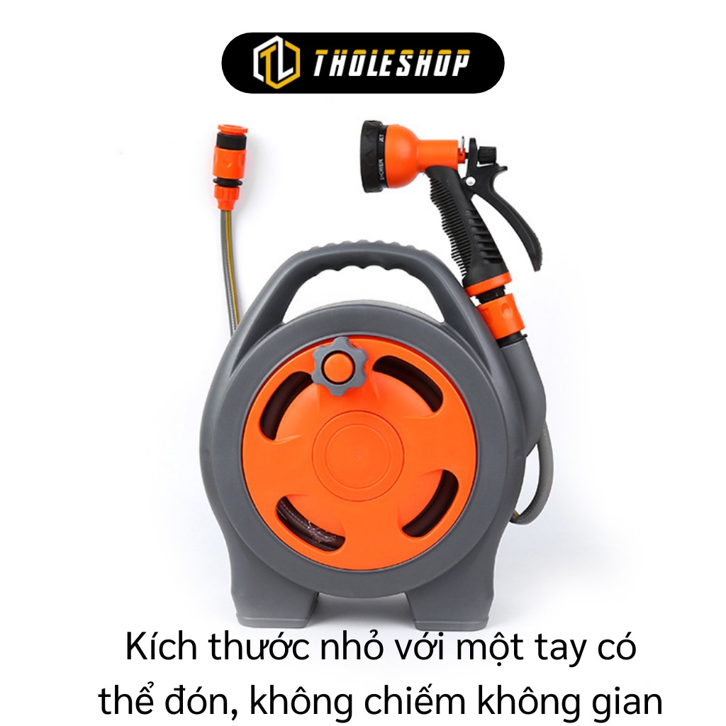 Bộ Vòi Rửa Xe - Bộ Vòi Xịt Rửa Xe, Tưới Cây Thu Cuộn Ống Nước 12m, Chống Rối 9560