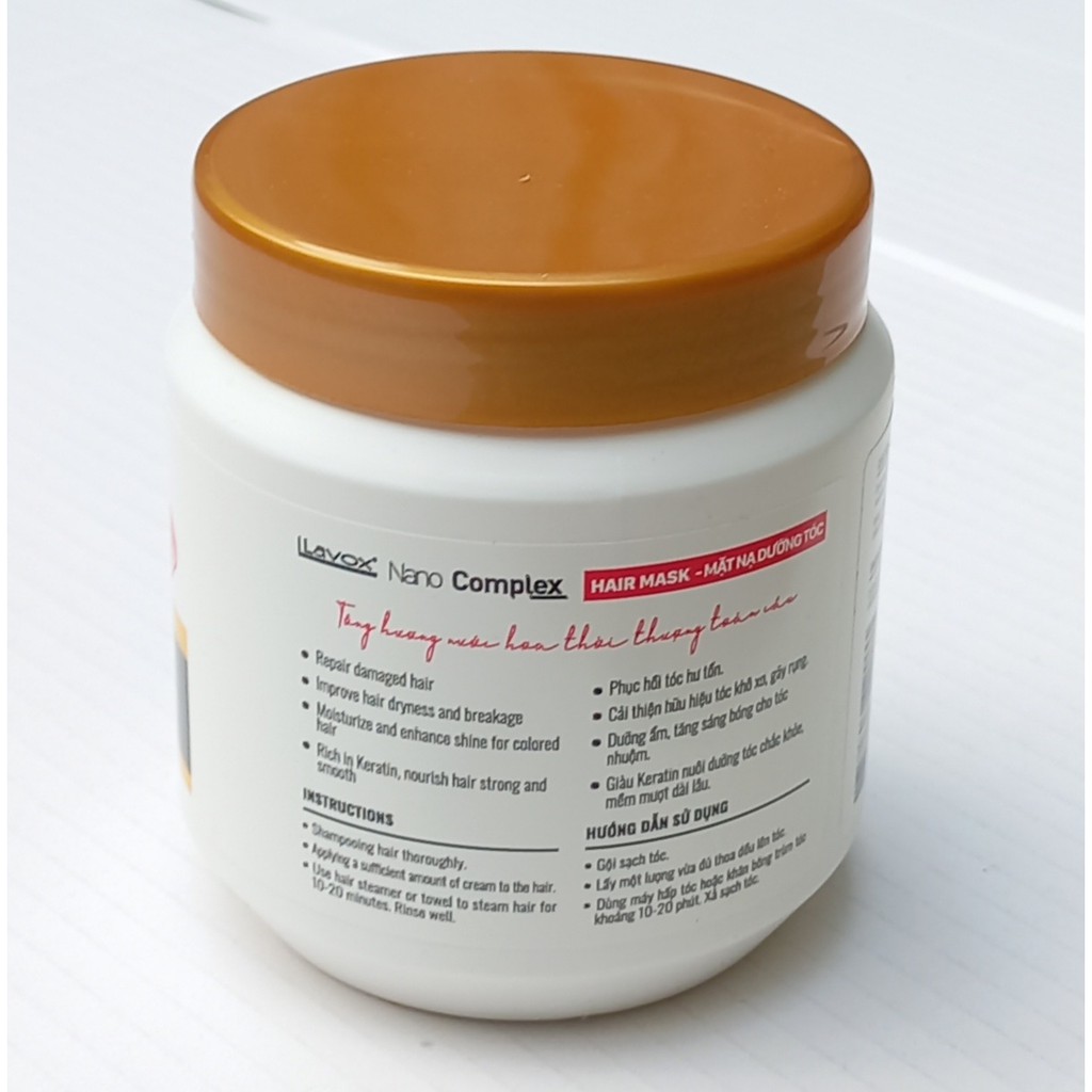 kem hấp dầu ủ tóc phục hồi tóc hư tổn nặng Lavox Nano Complex Hair mask Keratin (tặng nón trúm) | BigBuy360 - bigbuy360.vn