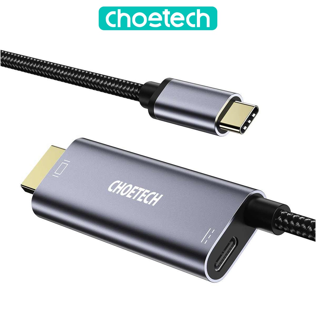 Dây Cáp Chuyển Đổi Type C To HDMI 4K 60Hz CHOETECH XCH-M180 Dây Nylon Dài 1.8M, Tương Thích Thunderbolt 3 Macbook