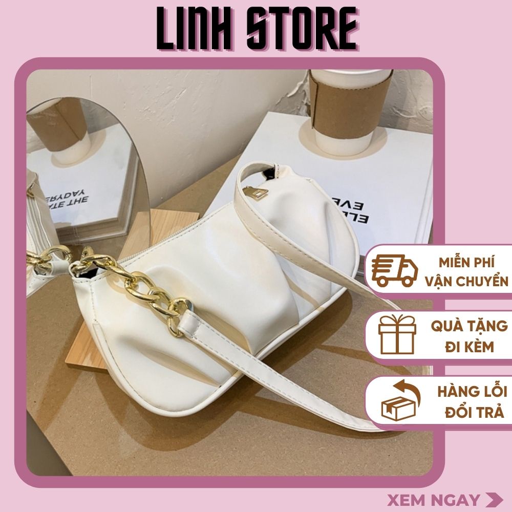 Túi Kẹp Nách Linh Store Túi Xách Nữ Đeo Chéo Đeo Vai Da Pu Mini Phong Cách Thời Trang Hàn Quốc - LS10