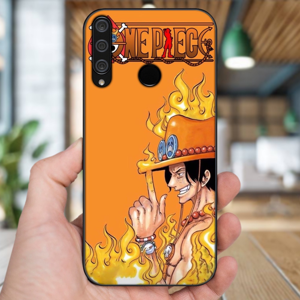 Ốp lưng Huawei Y6P viền đen in hình Ace One Piece