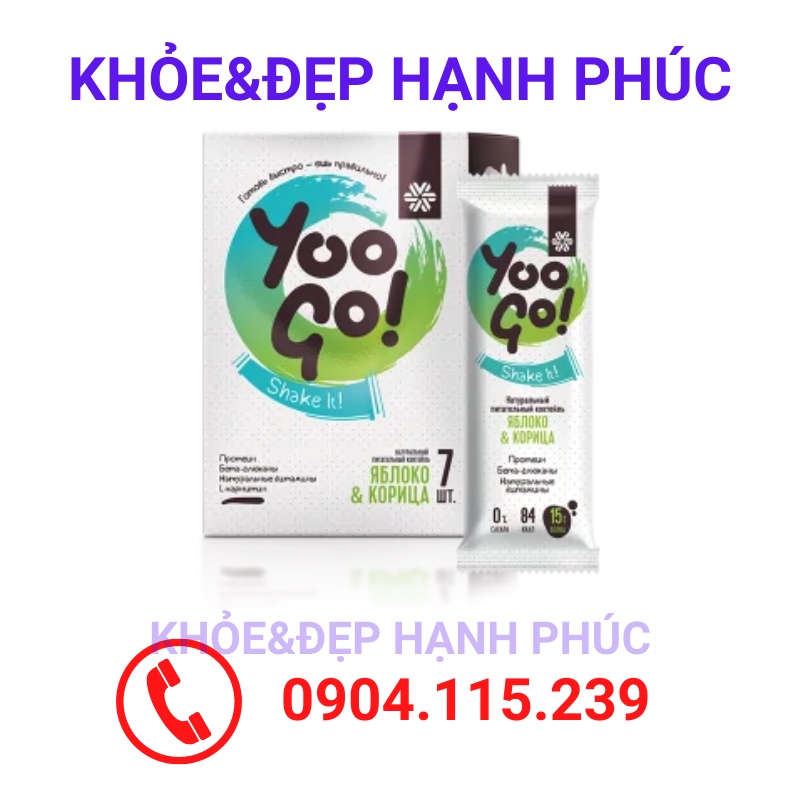 [Hỗ trợ giảm cân] Thực phẩm dành cho chế độ ăn đặc biệt: Diet Shake (Apple and Cinnamon) YOO GO – 7 túi