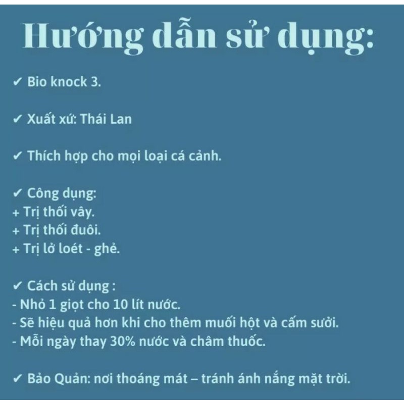 Bio nock 1 2 3 4 : Xử lý nước - 🍄 - Thối Đuôi - Ký Sinh Trùng , Bể Cá