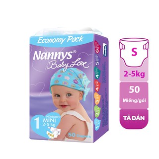 Tã/bỉm dán nannys mini s - 50 miếng