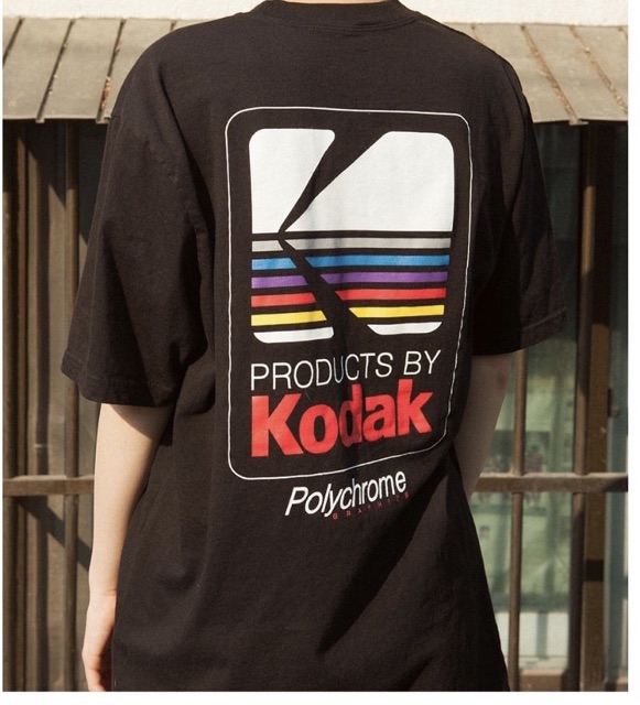 Áo thun cotton in chữ Kodak Film