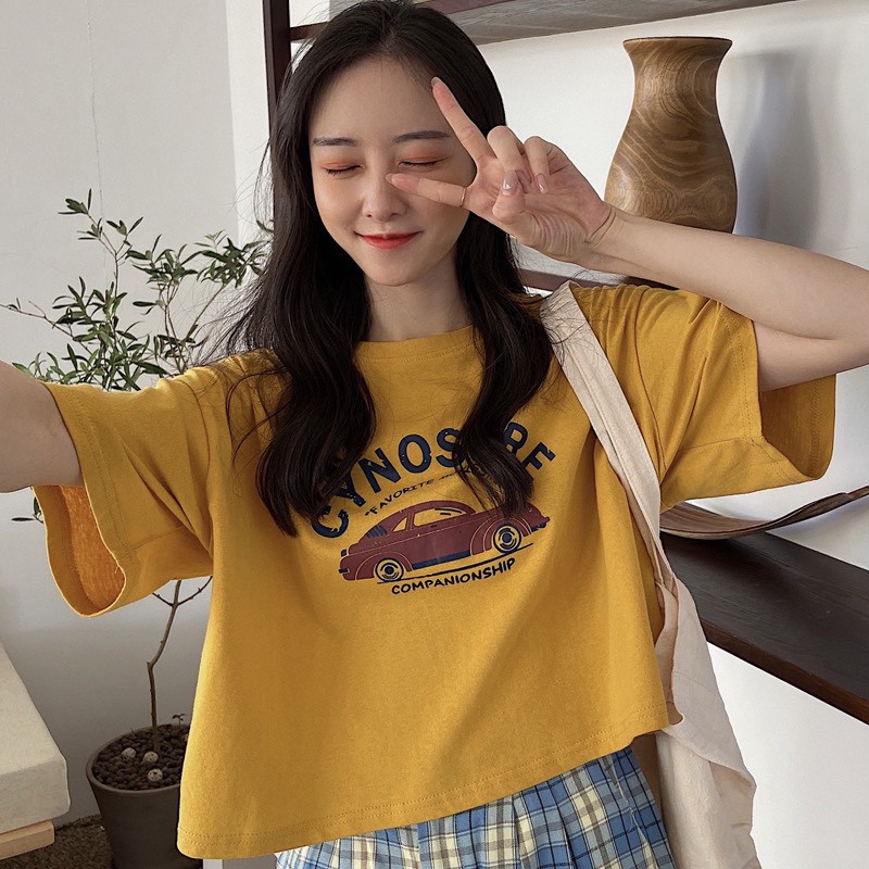Áo Croptop IN Ô Tô Siêu Xinh