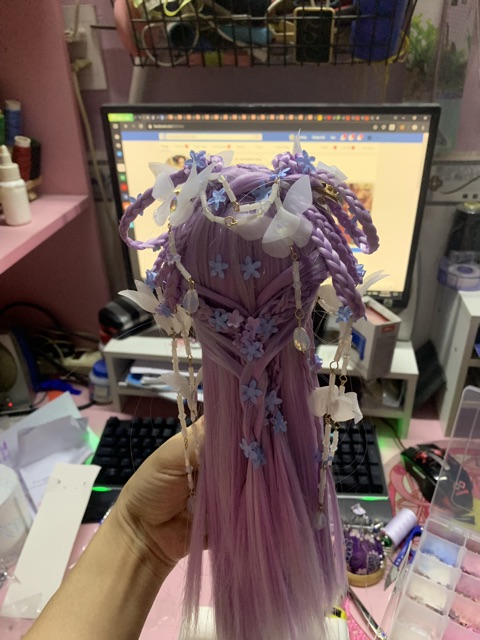 Giá gỗ may/trưng tóc búp bê - size 13cm-15cm-18cm-20cm-24cm-30-32-34cm