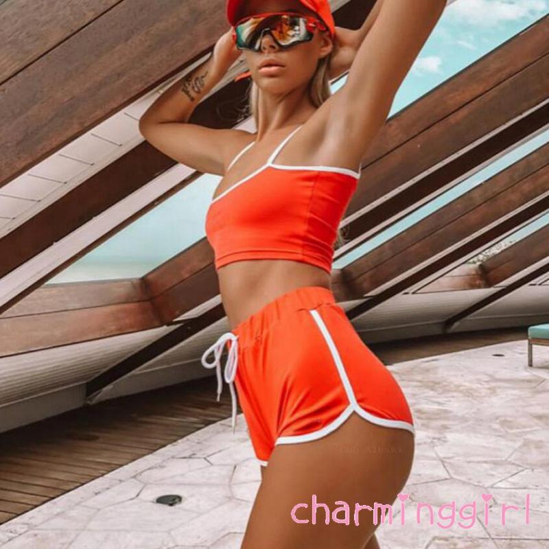 Áo thun tay ngắn + quần short thể thao năng động cho nữ