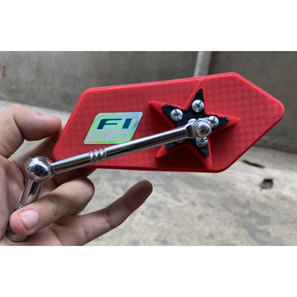 Gương Thời Trang Chân inox Gắn Xe Máy Hình Ngôi Sao 5 cạnh!