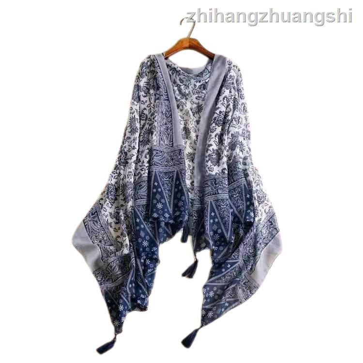 Khăn Choàng Cotton Phong Cách Bohemian Hàn Quốc Cho Nữ