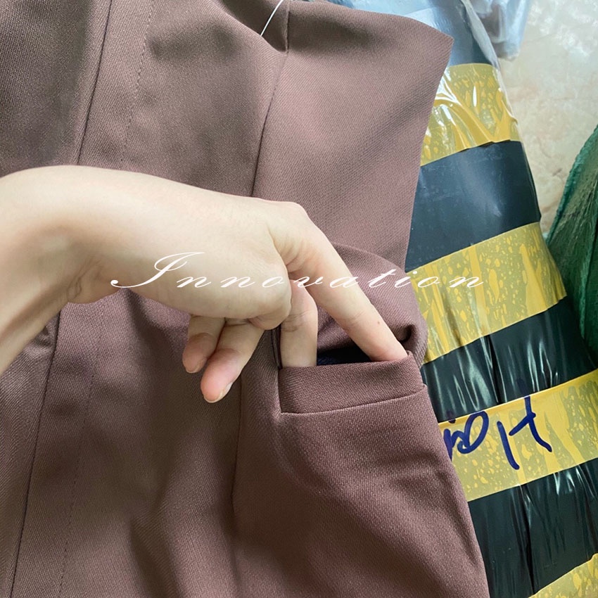 Chân váy chữ A cạp lưng cao ôm eo, Váy 2 túi sườn tôn dáng có lót trong TAN125