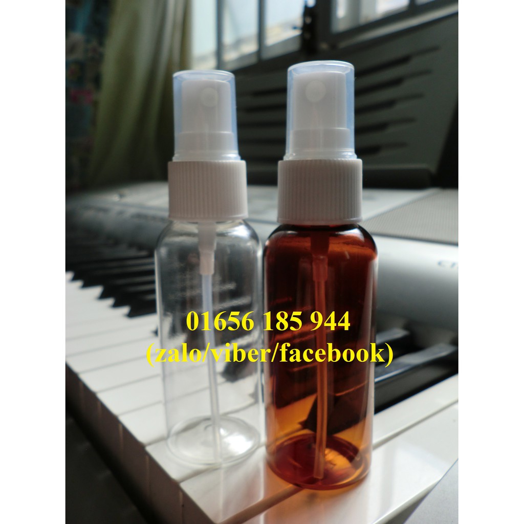 Combo 50 chai nhựa xịt phun sương 50ml lọ chiết mỹ phẩm giá rẻ