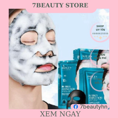 Mặt nạ than sủi bọt thải độc amino acid dùng cái nhân,spa thẫm mỹ viện.