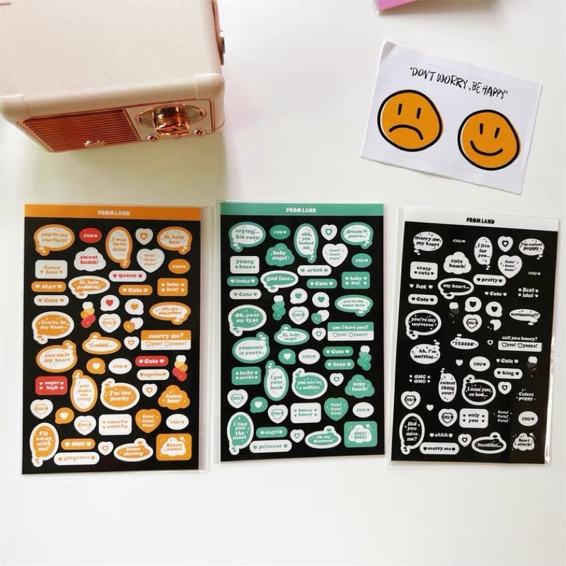 Sticker Chữ Màu Pastel Decor Sổ, Toploader Dễ Thương