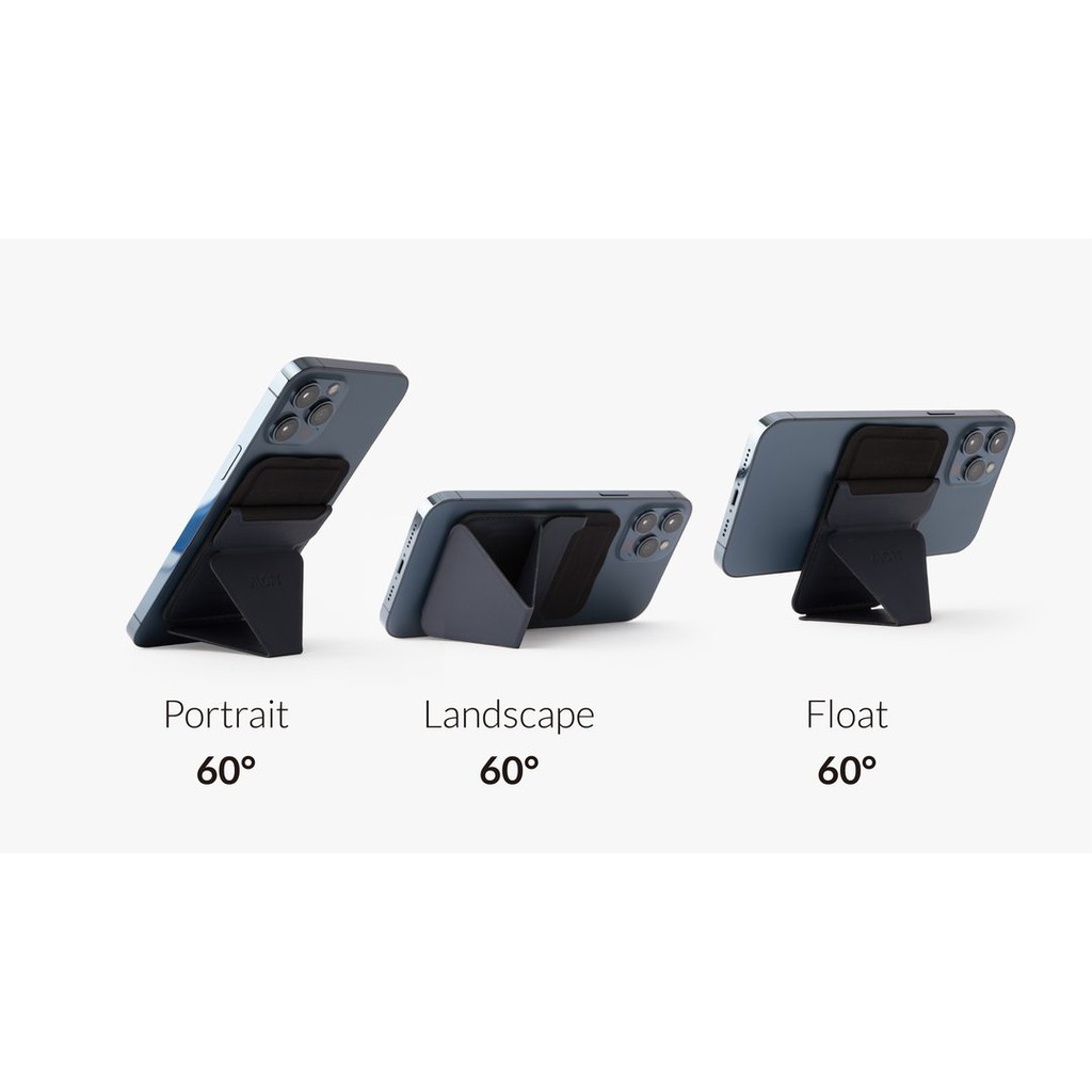 Giá đỡ điện thoại + ví đựng thẻ hỗ trợ sạc không dây cho iPhone 12, Iphone 13 Series MOFT Snap-on Stand and Wallet