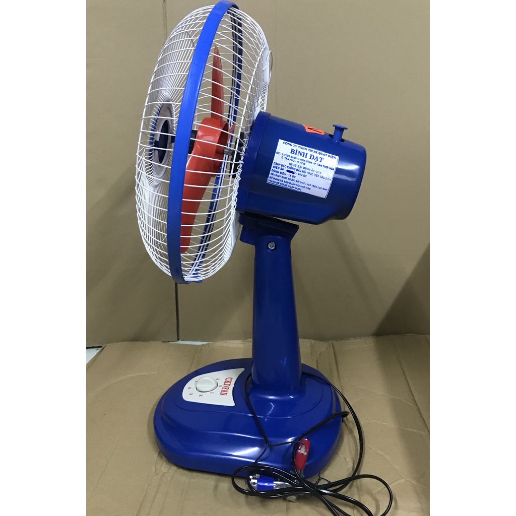 QUẠT BÀN B3 KẸP BÌNH ẮC QUY DC 24V