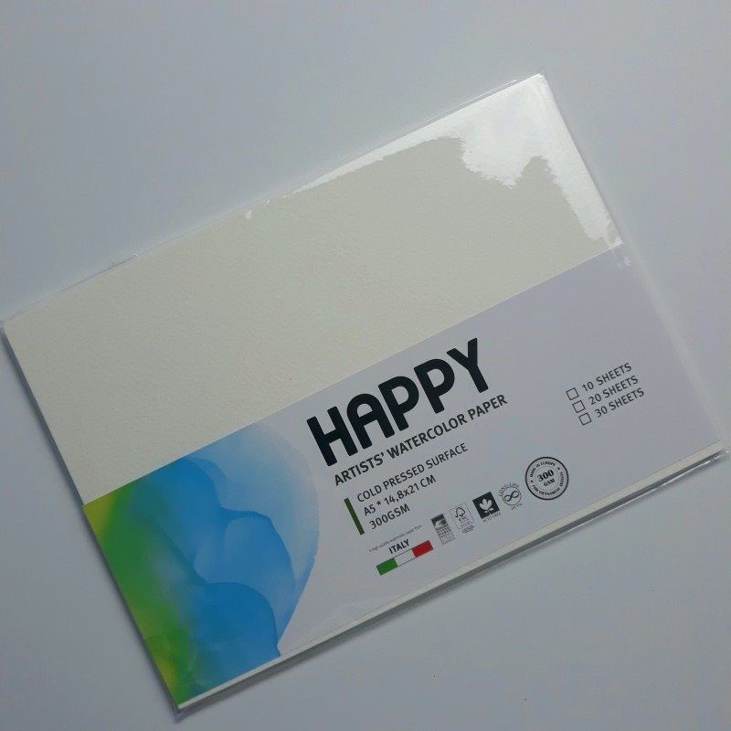 Giấy Vẽ Màu Nước Happy 300gsm