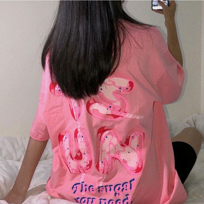 pass áo TSUN chính hãng newtag candy tee pink size S