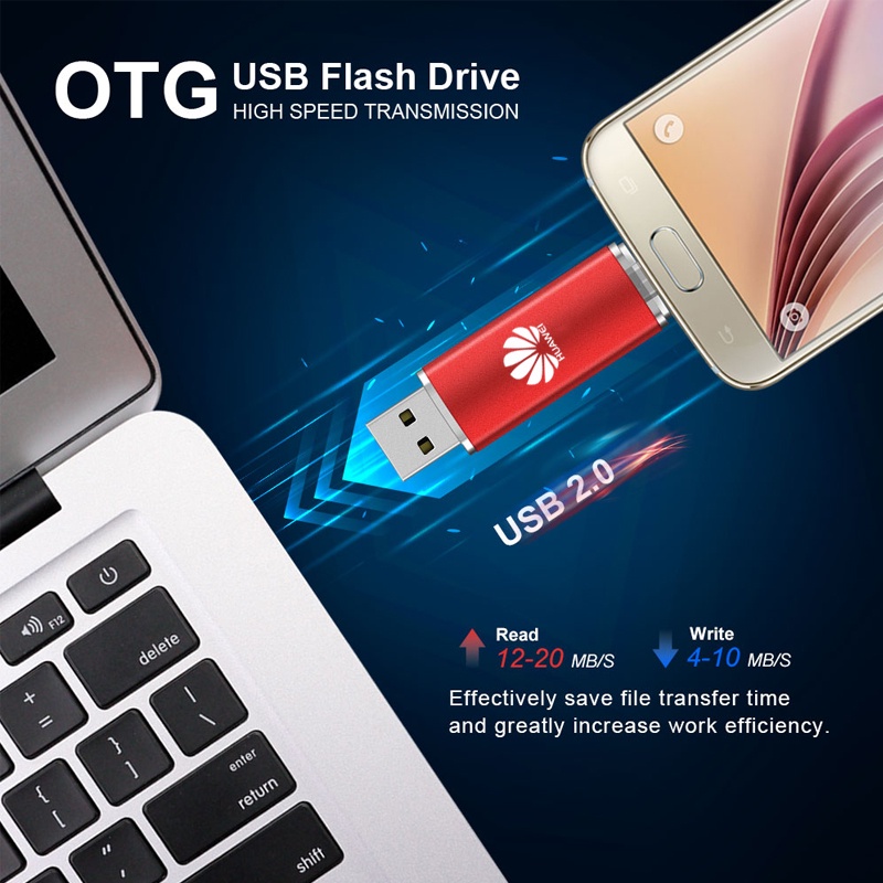 HUAWEI Thẻ Nhớ USB otg 256GB 512GB 1TB 2TB otg 3 Trong 1 128GB 8GB16GB 128GB 64GB 32GB Cho Điện Thoại
