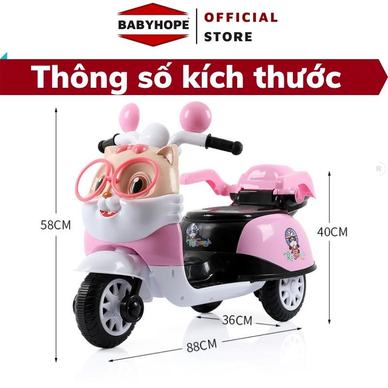 Xe máy điện trẻ em CAT kiểu dáng Vecpa có sạc,bình điện cho bé 2 -7 tuổi Babyhope
