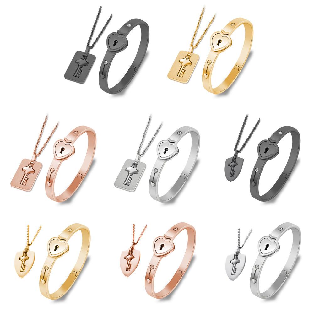 Vòng cổ Mặt Ổ Khóa Và Chìa Khóa Cho Nam Và Nữ