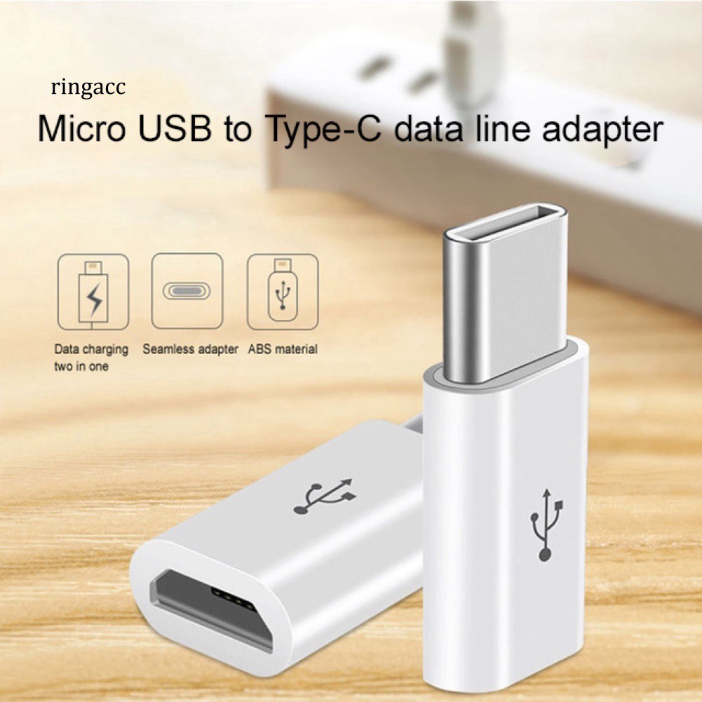 Đầu chuyển đổi ổ cắm micro USB sang giắc cắm Type C OTG cho điện thoại Android
