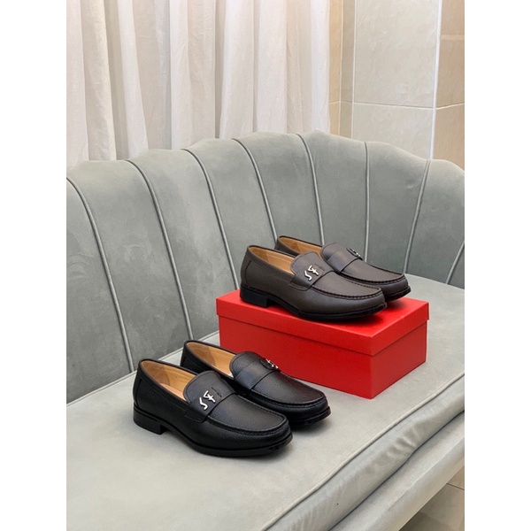 Giày tây lười nam thương hiệu Salvatore Ferragamo cao cấp mẫu mới lịch lãm da thật nhập khẩu