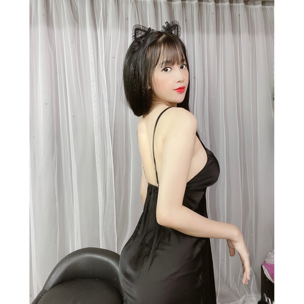 Váy ngủ sexy ❣️FREE SHIP❣️Váy ngủ sexy Lụa cao cấp <57kg <3