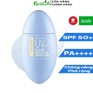 Kem Chống Nắng Sur Medic Dịu Nhẹ Lành Tính Cấp Ẩm Độ pH5.5 Sur.Medic Azulene Mild 5.5 UV Protect Sun SPF 50+/PA++++ 50ml