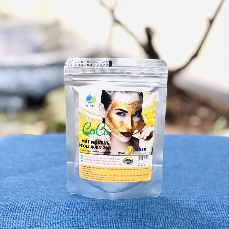 BỘT ĐẮP MẶT NẠ COLLAGEN TINH CHẤT VÀNG 24K GOLD GÓI 100GR