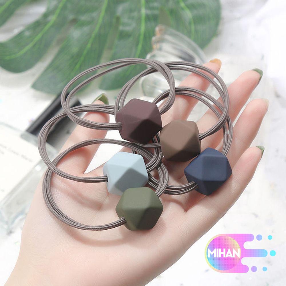 Dây cột tóc co giãn đính khối hình vuông cho nữ