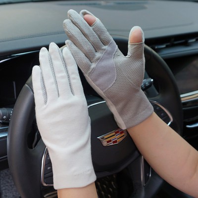 Ridicaou mùa xuân mùa hè nam phụ nữ bông lái xe chống trượt ngón tay nửa ngón tay màn hình cảm ứng chống nắng chống tia 
