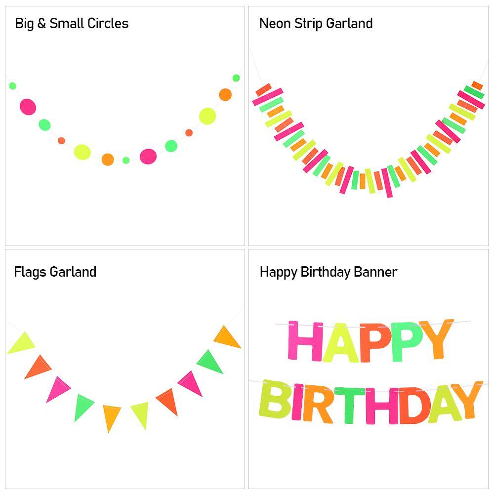 Dây Giấy Dạ Quang Treo Trang Trí Tiệc Cưới DIY