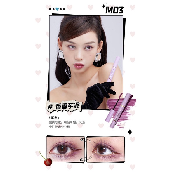 Mascara chải cong dài và dày mi Flower Knows W63F phiên bản bữa tiệc cherry tự nhiên chống nước nhiều màu
