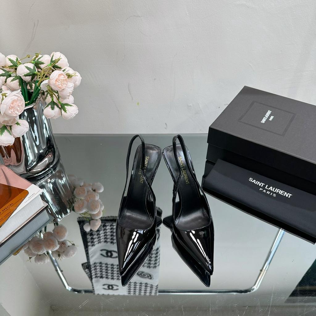 Giày cao gót da thật thời trang cao cấp Saint Laurent YSL phong cách sang trọng, thời thượng
