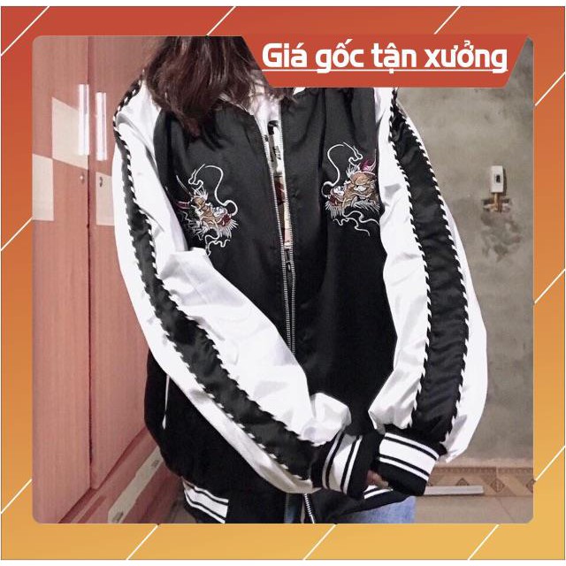 [- Hàng cao cấp] (Ảnh thật) áo bomber thêu chim đẹp xuất sắc Japan Sukajan Souvenir jacket