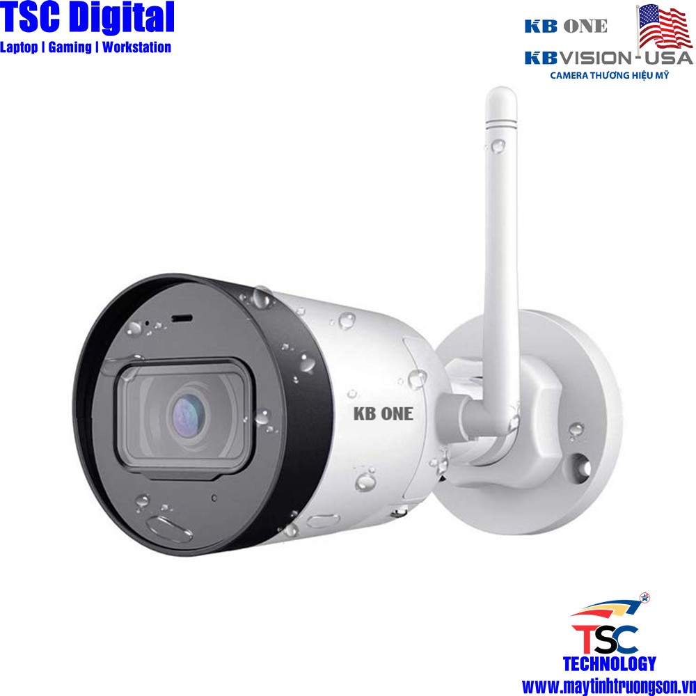 Camera IP Wifi 4.0MP Full HD 1920x1080 KBONE KN-4001WN KN-B41 | Camera Ngoài Trời Chịu Mưa Nắng