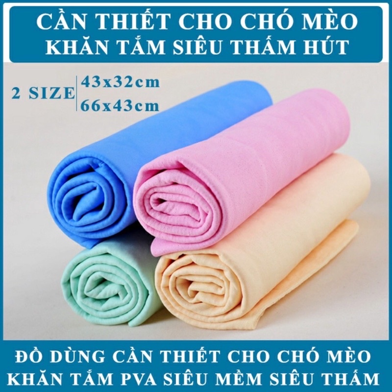 Khăn tắm chó mèo siêu thấm hút
