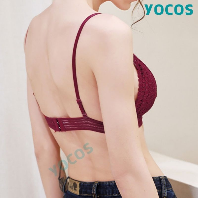 Áo ngực không gọng, áo lót hai dây mút mỏng có ren YOCOS BRA037