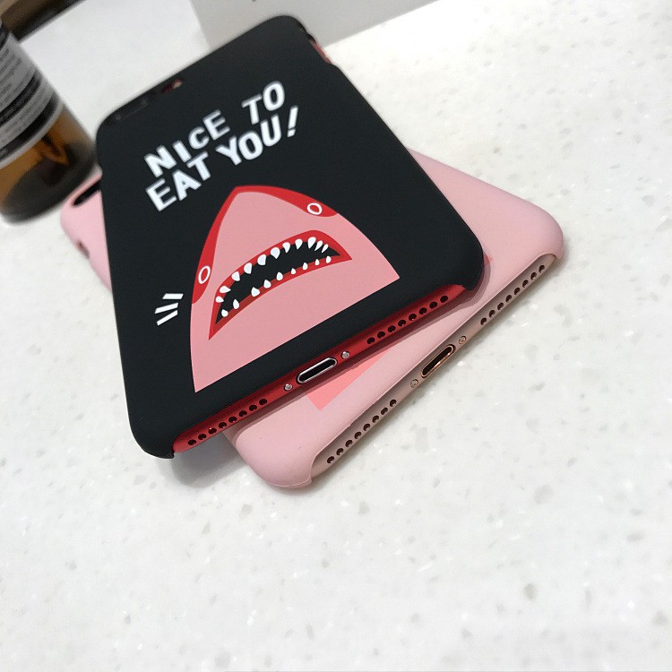 Ốp lưng điện thoại nhựa cứng iPhone 6 6s 7 8 Plus 7Plus có hình cá mập dễ thương | BigBuy360 - bigbuy360.vn