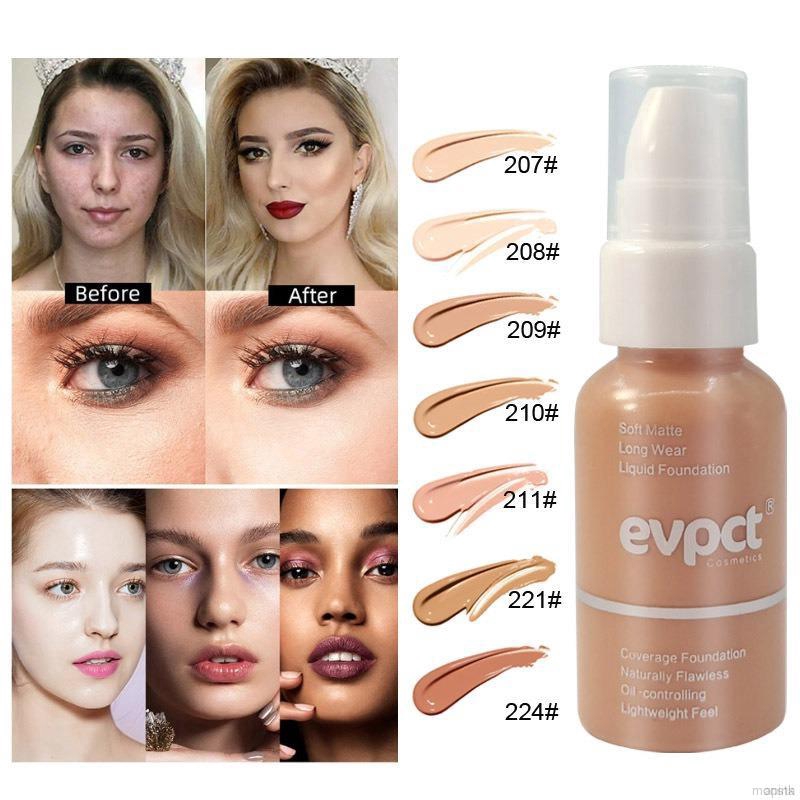 [Hàng mới về] Kem nền dạng lỏng giữ ẩm làm đều màu da chống nước giữ màu tốt cho gương mặt đẹp cả ngày