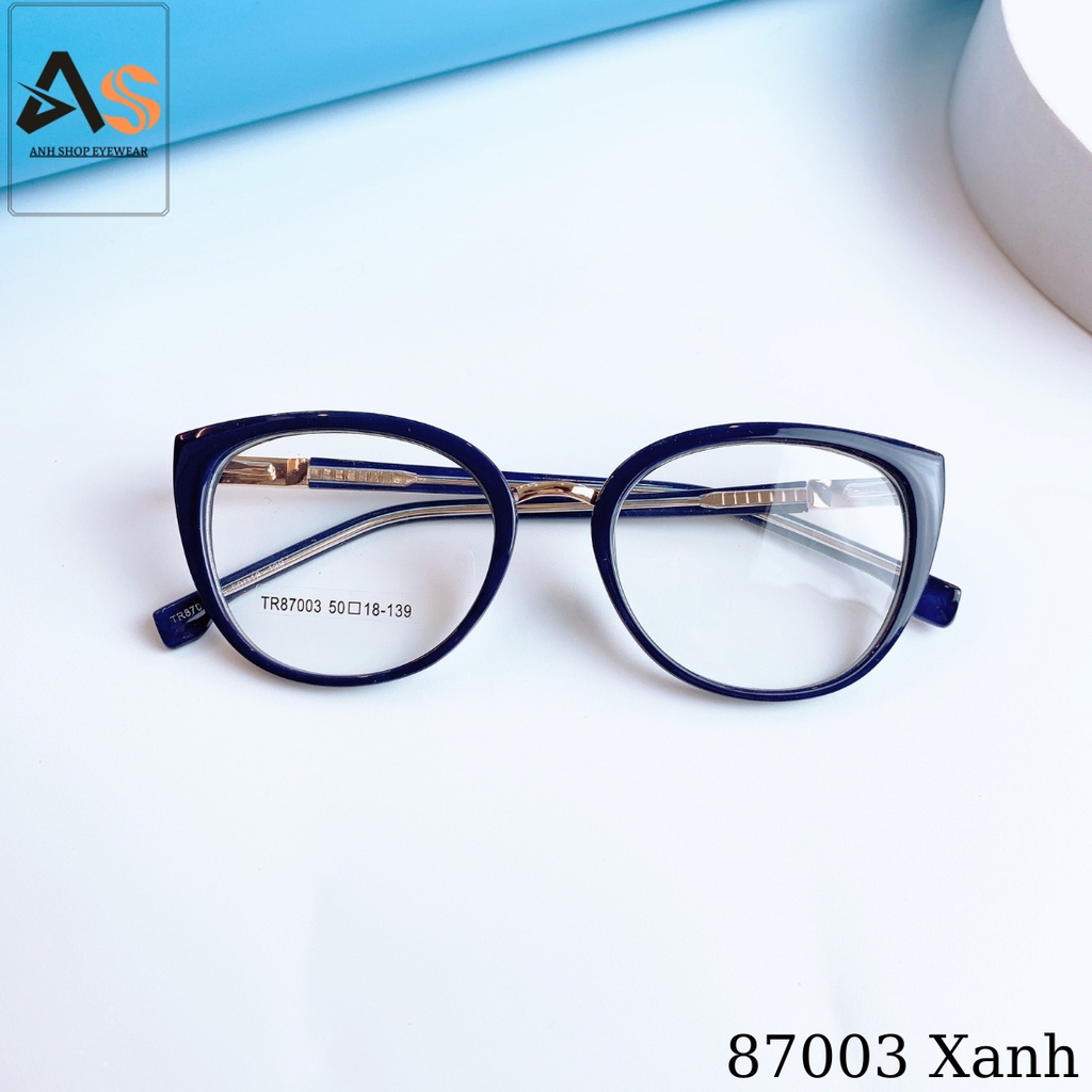 Kính tròn viền dày thời trang chất liệu nhựa dẻo kết hợp kim loại nhiều màu sắc 87003A