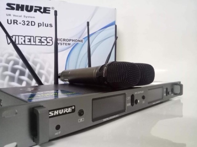 🎤🎤🎤 Micro Shure UR-32D Plus Cao Cấp 4 Cột Sóng 🎤🎤🎤