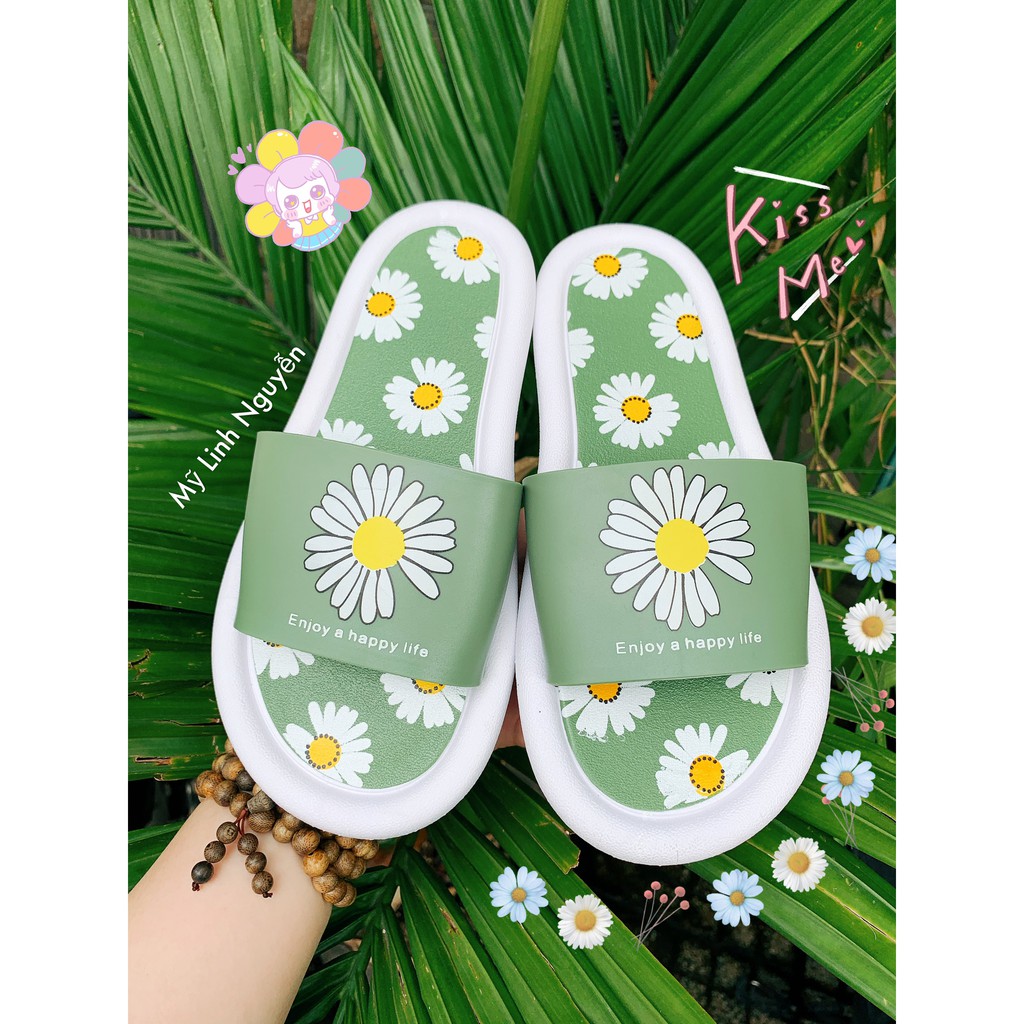 Dép Hoa Cúc đi trong nhà chất liệu cao su mềm mại êm chân nhập khẩu | BigBuy360 - bigbuy360.vn