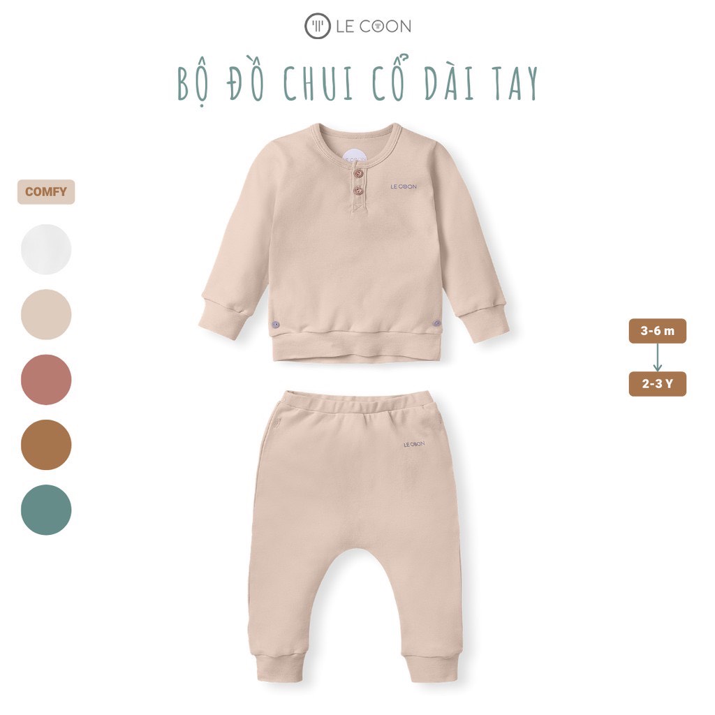 BỘ ĐỒ CHUI CỔ DÀI TAY CHO BÉ