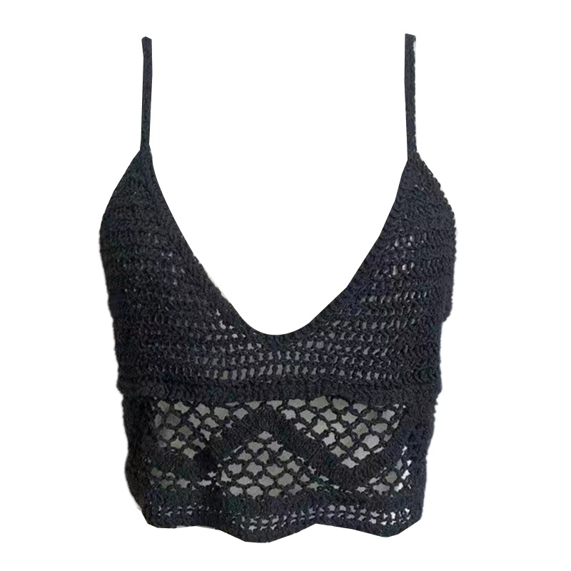 Áo Croptop Dệt Kim Không Tay Cổ Chữ V Họa Tiết Kẻ Sọc Thời Trang Hàn Quốc Cho Nữ